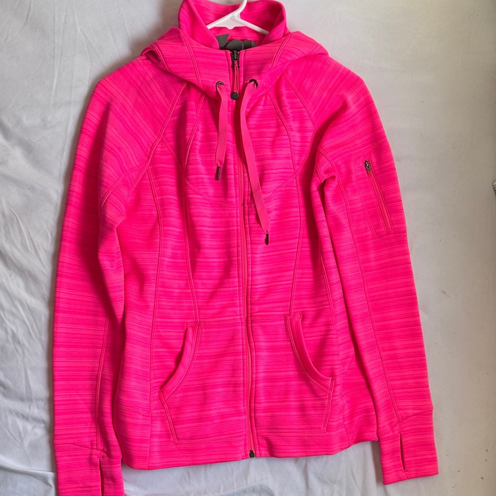 Athleta Vibrant Pink Zip-Up Hoodie